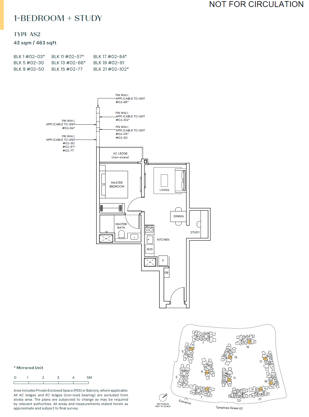 Parktown Residence 1 Bedroom Floor Plan 2