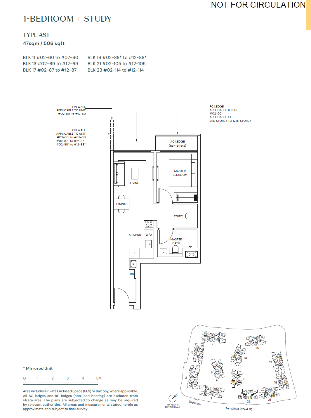 Parktown Residence 1 Bedroom Floor Plan 5