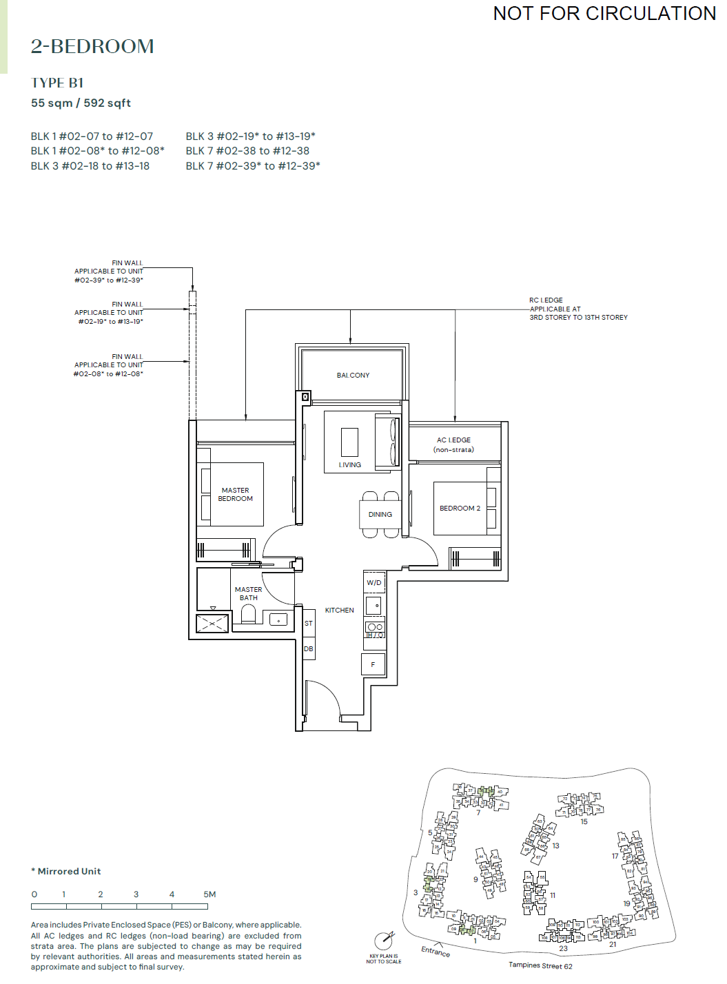 Parktown Residence 1 Bedroom Floor Plan 6
