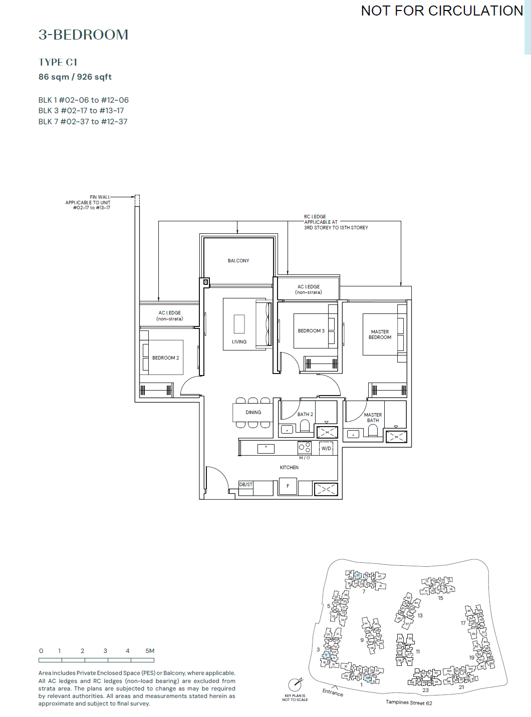 Parktown Residence 1 Bedroom Floor Plan 11